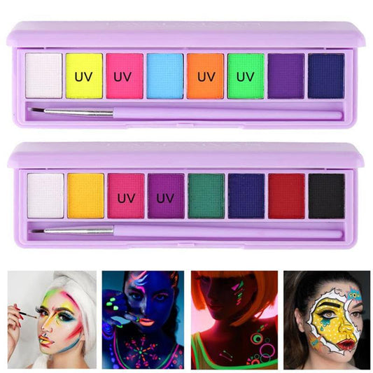 Vandopløselig fluorescerende makeup-palette