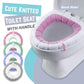 Cute Knitted Toilet Seat with Handle