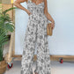2024 New Floral Hosenträger Jumpsuit mit weitem Bein