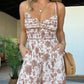 2024 New Floral Hosenträger Jumpsuit mit weitem Bein