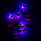 3D Halloween LED-natlampe med flagermus til festlige lejligheder, udstillingsvinduer og garagedekoration.