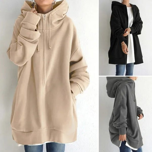 ⏳Begrenzte Zeit 50% Rabatt💥Damen-Pullover mit Kapuze und Reißverschluss für Herbst und Winter