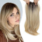 Top per Layered Hairpieces med pandehår til kvinder med tyndt hår