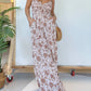 2024 New Floral Hosenträger Jumpsuit mit weitem Bein
