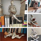 Svensk statue af en moderne læsende kvinde