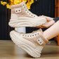 [Bestes Geschenk für sie] Modische und bequeme mittelhohe, rutschfeste und warme Schneestiefel
