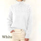 Damen-Rollkragenpullover mit Strickmuster