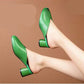 Sommer Damen Offene Zehe Hochhackige Slip-on Skandale