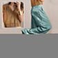 🔥 Muttertagsdeal - 40% Rabatt 🤱 Glänzende Strickjacke und weite Hose für Damen im 2er-Set.