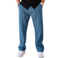 Herrenhose mit geradem Bein und Kordelzug am Bund