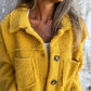 Warm lapel cropped jakke til kvinder