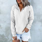 Casual langærmet sweatshirt med halv lynlås til kvinder
