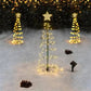 Glædelig jul🎄Solar Metal LED Juletræ Dekoration Lysstreng