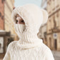 Dame Vinter Én-Del Strikket Hue Tørklæde Maske