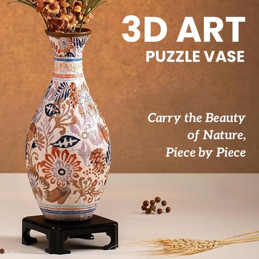 3D Kunst Puslespil Vase