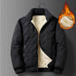 Herres quiltede vinterjakke med imiteret fleece
