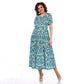 ⏳Begrenzte Zeit 50% Rabatt💥Sommerliches gemustertes Chiffonkleid