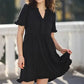 ⏳Begrenzte Zeit 50% Rabatt💥Damen-Stufenkleid mit Rüschenbesatz und V-Ausschnitt👚