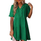⏳Begrenzte Zeit 50% Rabatt💥Damen-Stufenkleid mit Rüschenbesatz und V-Ausschnitt👚